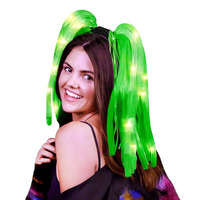Nouveau modèle de bandeau LED lumineux pour Halloween, idéal pour les fêtes, le cosplay et les tresses, avec dreads colorés clignotants