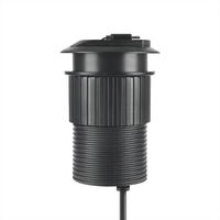 Prise de bureau encastrée Pheiyon EU avec câble de charge rétractable de 1,4 m, prise européenne 2,5 A, ports USB-A/C, PD30W, IP20, 60 mm, matériau PC