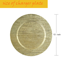 Assiette de présentation moderne de 33 cm, de luxe, pour Noël et mariage, en plastique jetable, motif bois antique, pour usage hôtelier et export.
