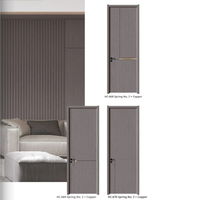 Porte coulissante moderne en MDF, séparateur d'espace intérieur peu encombrant, porte coulissante à panneau plat sur mesure pour appartement et maison