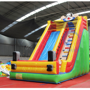 Tobogán Inflable con Temática de Payaso de <span class=keywords><strong>Circo</strong></span>, Color Brillante, Diseño de Dibujos Animados, Tobogán Individual Grande para Exteriores, Alquiler para Carnavales y Diversión Infantil - Product Image 2