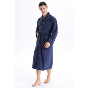 <span class=keywords><strong>Accappatoio</strong></span> Unisex Autunnale Bianco 100% Cotone Spugna Terry, Vestaglia Avvolgente Traspirante <span class=keywords><strong>Lusso</strong></span> Collezione Spa Hotel Casual da <span class=keywords><strong>Uomo</strong></span> - Product Image 4