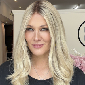 Perruque juive de qualité supérieure avec mèches blondes et dessus en dentelle, 100 % cheveux vierges européens, perruque juive casher pour la perte de cheveux - Product Image 3