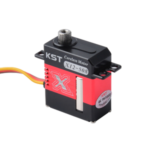 Ventes Flash : Servomoteur numérique sans noyau HV KST X12-508 V8.0 Micro DC7.4V 6.2Kgf.cm 0.07sec programmable à engrenages métalliques pour hélicoptères RC - Product Image 1