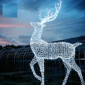 Reno Navideño Gigante con Iluminación LED Preinstalada, Decoración <span class=keywords><strong>para</strong></span> Exteriores con Clasificación IP65, Disponible en 6, 8 y 10 Pies, Ideal <span class=keywords><strong>para</strong></span> <span class=keywords><strong>Fotos</strong></span> - Product Image 1