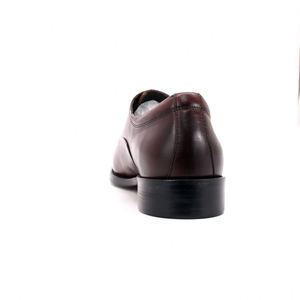 Chaussures en cuir rouge vin de haute qualité pour hommes, chaussures habillées formelles à lacets pour soirée et mariage - Product Image 5