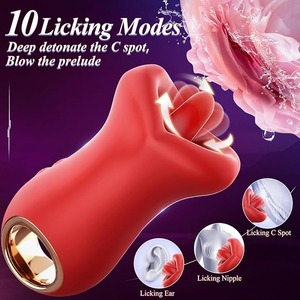 Giocattoli Sessuali per Adulti <span class=keywords><strong>4</strong></span> in 1 Vibratore con Funzione di Succhio per Seno e Capezzoli Vibratore con Lingua Leccante per Donna - Product Image 2