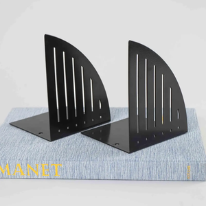 Heavy Duty Metal Bookends Creative Iron Art Desktop Bookshelf Non-slip <b>Book</b> Holder for Office Home <b>Library</b> Decoration Gift - Product Image 4