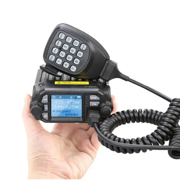 QYT KT-8900D Mini 25W Dual Band Radio seluler Walkie Talkie untuk mobil