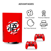 Superbe Autocollant Vinyle Personnalisé Style Anime pour Console PlayStation 5 PS5 Édition Disque et Manette – Protection Corps Entier
