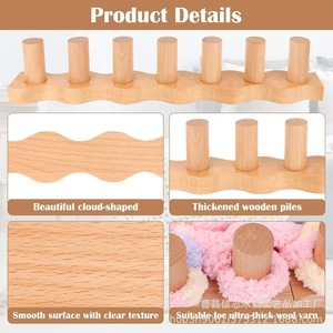 Tissolage à tricoter en bois réglable de 60 pouces, outil artisanal pour projets faits main - Product Image 4