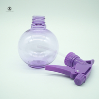 Bouteille de pulvérisation en plastique violet de 300ml, en forme de boule vide, vente en gros, écologique