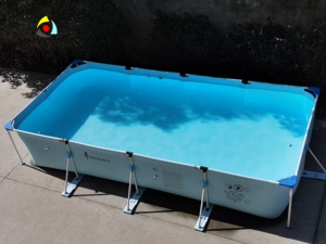 Tùy Chỉnh Thân Thiện Với Môi Bền Có Thể Gập Lại PVC Khung Hồ Bơi Cho Ngoài Trời Sân Sau Bơi Phổ Biến Thiết Kế Trên Bán - Product Image 2