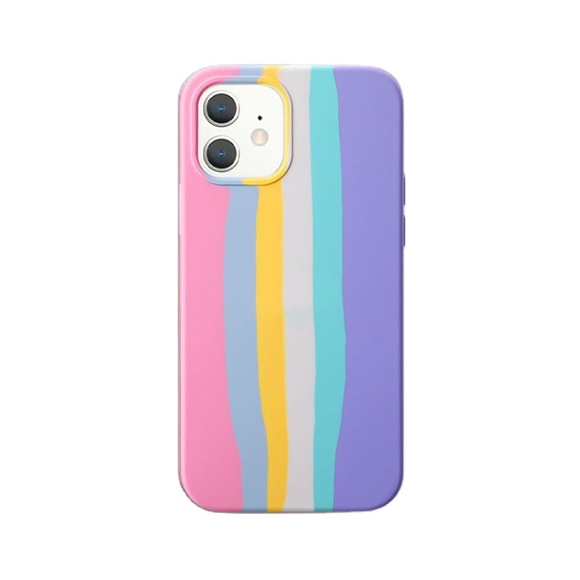 Wholesale Silicone Rainbow Mobile Phone Cases for iPhone 11 12 13 14 15 Pro Max Silicon Gel Protective Cell Phone Case