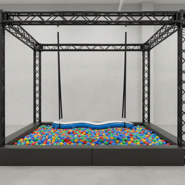 Indoor Amusement Park Inflatable air Track Waves Shape Bridge Block Ninja Warrior Obstacles Equipment Ninja