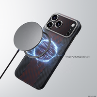 Coque de téléphone JOYPORODO V-K01 ultra-fine antichoc en fibre d'aramide pour iPhone 17 16 15 Pro Max, coque tendance en fibre de carbone incassable