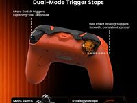 Controlador de Esports con Cable para PC GameSir Tarantula 8K, Compatible con Windows |   Frecuencia de sondeo de 8000Hz, Gatillos de efecto Hall Gen-2/TMR, 9 macros reasignables