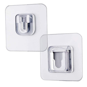 Bestlife Plastic Transparent Waterproof bathroom kitchen Double-Sided wall adhesive hook