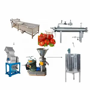 خط معالجة معجون الطماطم الصغير ، مصنع إنتاج مربى هريس الفواكه والخضروات للبيع