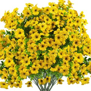 Bouquet d'eucalyptus violet artificiel Ruyin, fleurs en soie plastique pour la décoration intérieure et la plantation en jardinière. - Product Image 5