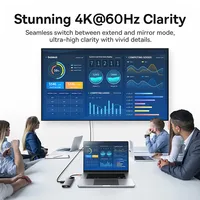Hub USB C 10 Gbps 4K 60Hz Type C vers HDMI RJ45 Ethernet PD 100W pour MacBook iPad Sumsang PC Tablette Téléphone USB Gen 2 Hub