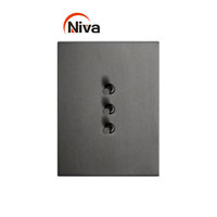 INNV5 prise personnalisée inde acier inoxydable 2 gangs 2 voies interrupteurs maison hôtel série panneau en métal interrupteur d'éclairage mural à bascule 220V 15A