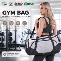 Tas Duffel Olahraga Custom Grosir untuk Gym dengan Logo, Anti Air, Bahan Nylon 30-40L, untuk Olahraga, Fitness, Liburan Akhir Pekan, Unisex, Wanita & Pria