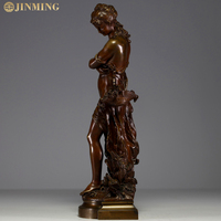 Statue Féminine Élégante en Bronze, Sculpture d'Art Classique, Design Moderne Feng Shui, Figurine de Luxe pour Hall d'Hôtel, Conception Personnalisée