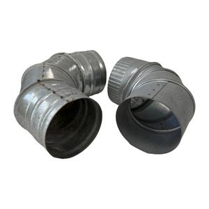 Coude à 90 degrés en fer galvanisé blanc pour échappement de fumée Conduit en spirale Soudé Ventilation Capot Coude Raccords de tuyauterie - Product Image 3