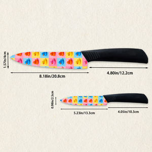 Couteau utilitaire en céramique directement de l'usine avec manche en plastique à imprimé floral, lot de 2 pièces - Durable et tranchant, compatible lave-vaisselle, livraison gratuite - Product Image 6