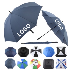 ร่มกอล์ฟสีดำกรมท่า ดีไซน์หรูหรา ด้ามไม้ ขนาด 54 นิ้ว สำหรับของขวัญองค์กร เหมาะสำหรับงานโปรโมชั่น - Product Image 2