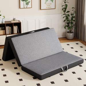 Tapis en mousse à mémoire de forme en Gel de refroidissement à trois volets pliable mobile pique-nique léger mince Double <span class=keywords><strong>matelas</strong></span> 6 pouces reine taille coussin pliable - Product Image 1