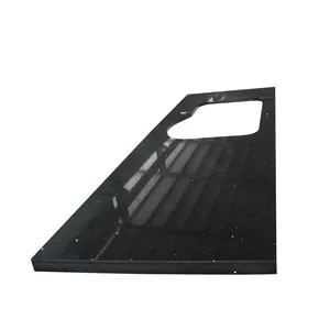 Cheap Price Artificial Pure Black Quartz Slabs Quartz Stone Bathroom Vanity Tops Black Quartz Kitchen tops Countertop