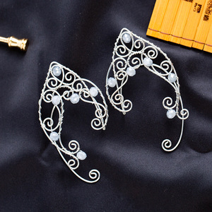 Pendientes <span class=keywords><strong>de</strong></span> moda Retro <span class=keywords><strong>de</strong></span> lujo para mujer, puños <span class=keywords><strong>de</strong></span> oreja <span class=keywords><strong>de</strong></span> elfo <span class=keywords><strong>de</strong></span> hadas, alas <span class=keywords><strong>de</strong></span> Ángel <span class=keywords><strong>de</strong></span> perlas, cuentas <span class=keywords><strong>de</strong></span> cristal, Clip no perforado, fiestas <span class=keywords><strong>de</strong></span> bodas - Product Image 1