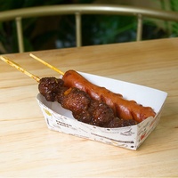 Boîtes d'emballage jetables en papier kraft pour la restauration rapide (poulet frit coréen, hamburger, pop-corn, frites) - Personnalisables et gaufrées