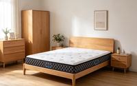 Matelas en mousse à mémoire de forme compressée de 14 pouces avec ressorts ensachés doubles, format Queen/King, pour soulager les douleurs dorsales et les couples