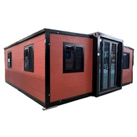 Maison conteneur modulaire préfabriquée, portable, extensible, 20 pieds, 40 pieds, maison conteneur modulaire pliable de 20 pieds
