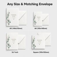 Cartes d'anniversaire personnalisées avec logo, enveloppes et motifs variés - Papier couché écologique pour papeterie cadeau en gros