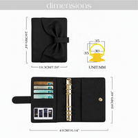 Carnet de budget Hongbo A5 en cuir grainé souple avec anneaux dorés 8 couleurs, avec inserts à feuilles mobiles et enveloppes pour espèces – Disponible