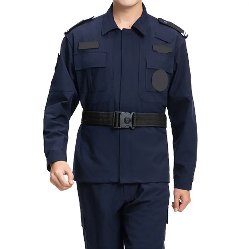 पुरुषों के लिए गर्म बिक्री वाली उच्च गुणवत्ता वाली वसंत शरद ऋतु लंबी आस्तीन वाली सुरक्षा गार्ड वर्दी शर्ट