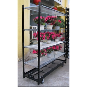 Pour étagère à <span class=keywords><strong>fleurs</strong></span> en métal antirouille avec finition enduite de poudre Présentoir de balcon intérieur autoportant - Product Image 1