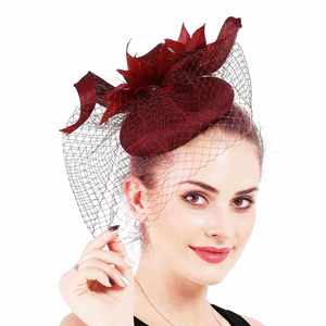 เครื่องประดับผมเจ้าสาวสไตล์ยุโรปอเมริกัน ผ้าตาข่าย ผ้าปิดหน้า หมวกคลุมผมสุดหรู สำหรับผู้หญิง - Product Image 3