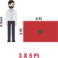 Drapeau national marocain en polyester 90x150cm (3x5 pieds) avec œillets en laiton, personnalisable, pour intérieur et extérieur, vente en gros