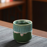 Tasse à café en céramique rétro, glaçure créative effet four, tasse à thé pour latte art, design minimaliste japonais, mug à eau couleur unie