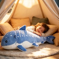 Peluche géante requin baleine personnalisée pour enfants, série animaux marins de dessin animé, jouet en peluche à câliner