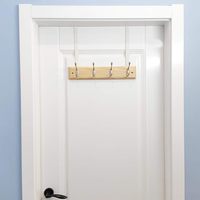 Porte-manteau mural en bois cintres durables au-dessus de la porte crochet chapeaux vestes pantalons sacs à main sacs à dos serviettes casquette laisse écharpes