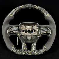 Volant de voiture en fibre de carbone forgé avec revêtement en daim, adapté à la Dodge Challenger Charger Hellcat, livraison gratuite