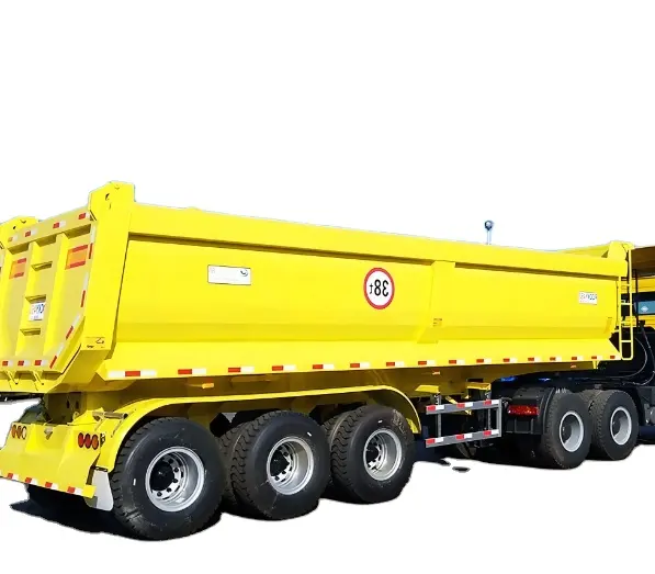 Factory price Heavy duty 3/4/5 axis 32cbm tipper tipping semi trailer with hydraulic cylinder