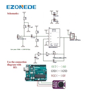 โมดูลเครื่องขยายเสียงไมโครโฟน Electret GY-MAX4466 MAX4466 บอร์ด Breakout สีน้ําเงินที่ปรับได้ - Product Image 6