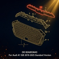 Pour Audi A1 GB Cache de calandre 2019-2025 PP 82A853643 Remplacement Ajustement direct